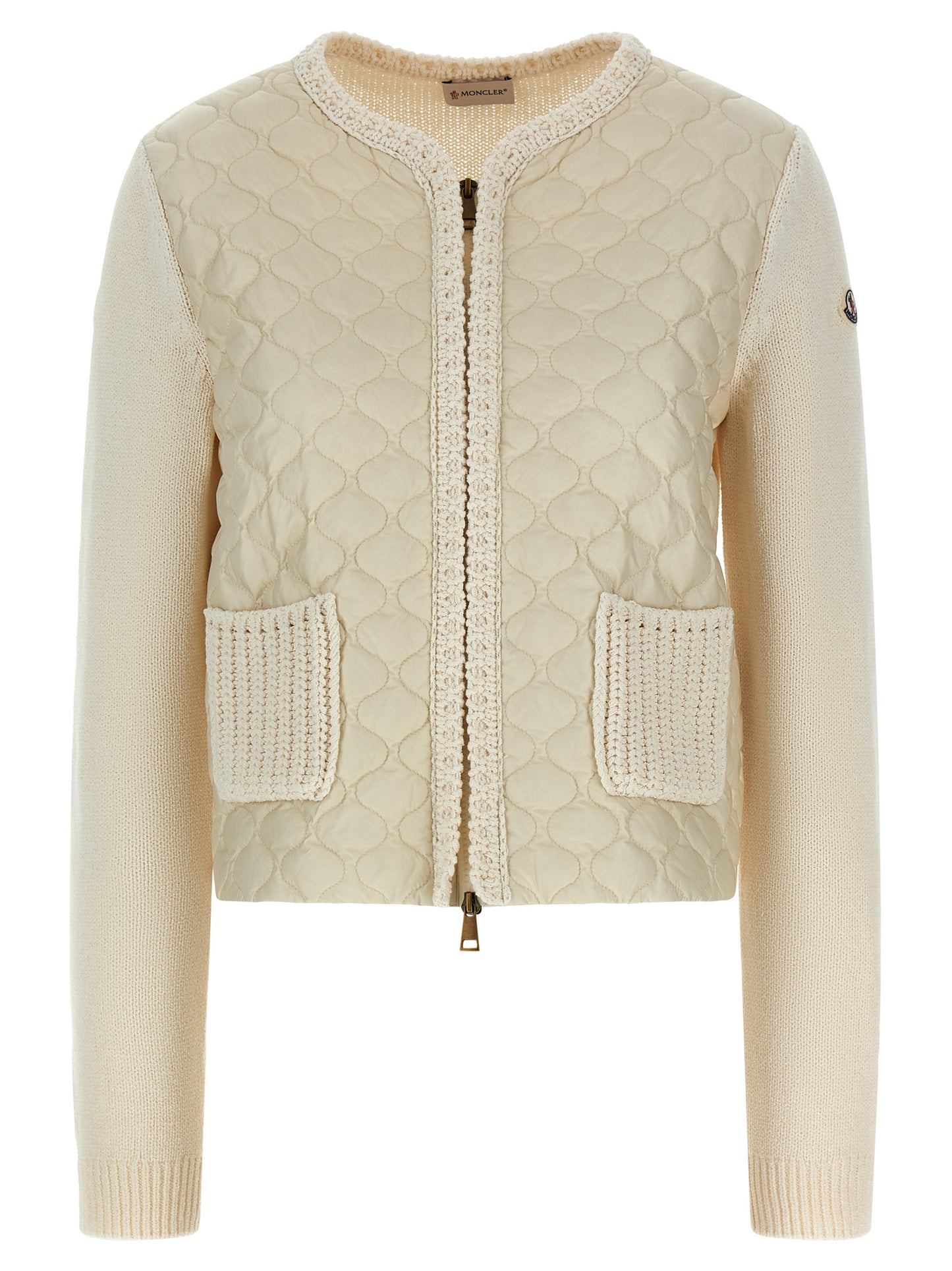 Gilet Moncler en Coton Beige