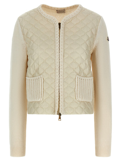 Gilet Moncler en Coton Beige