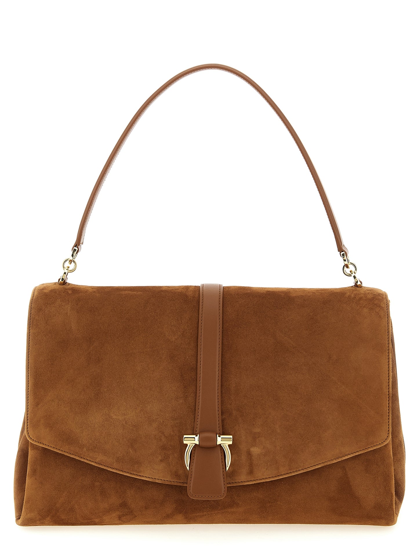 Bolso de Hombro Ferragamo Marrón de Piel de Cabra