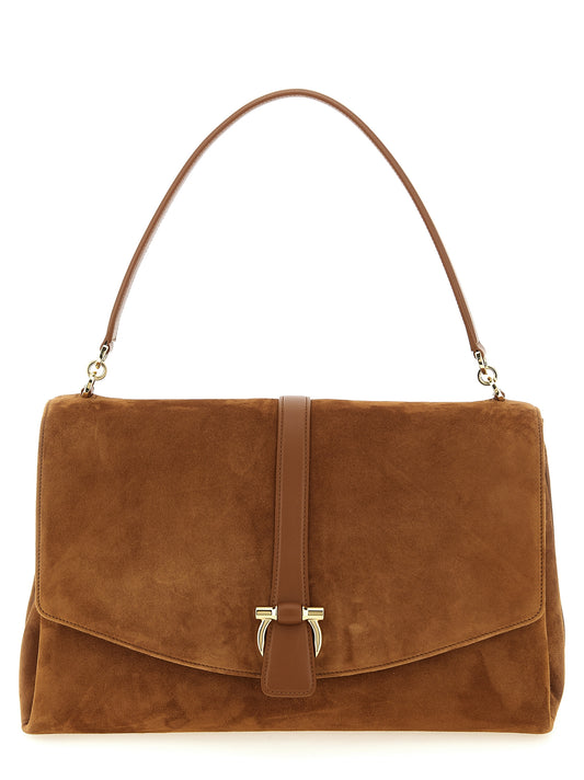 Bolso de Hombro Ferragamo Marrón de Piel de Cabra