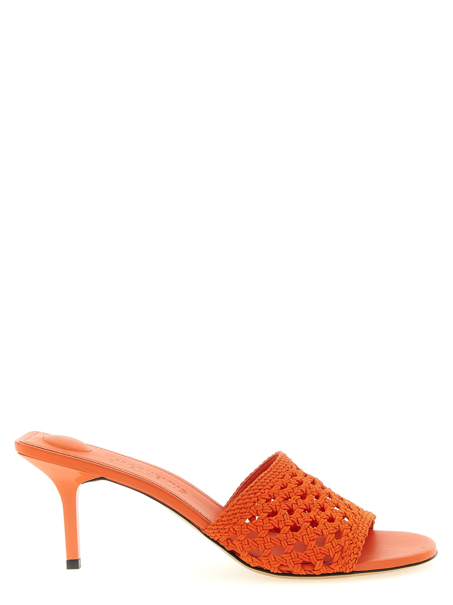 Sandalias De Plataforma Jacquemus En Poliéster Naranja