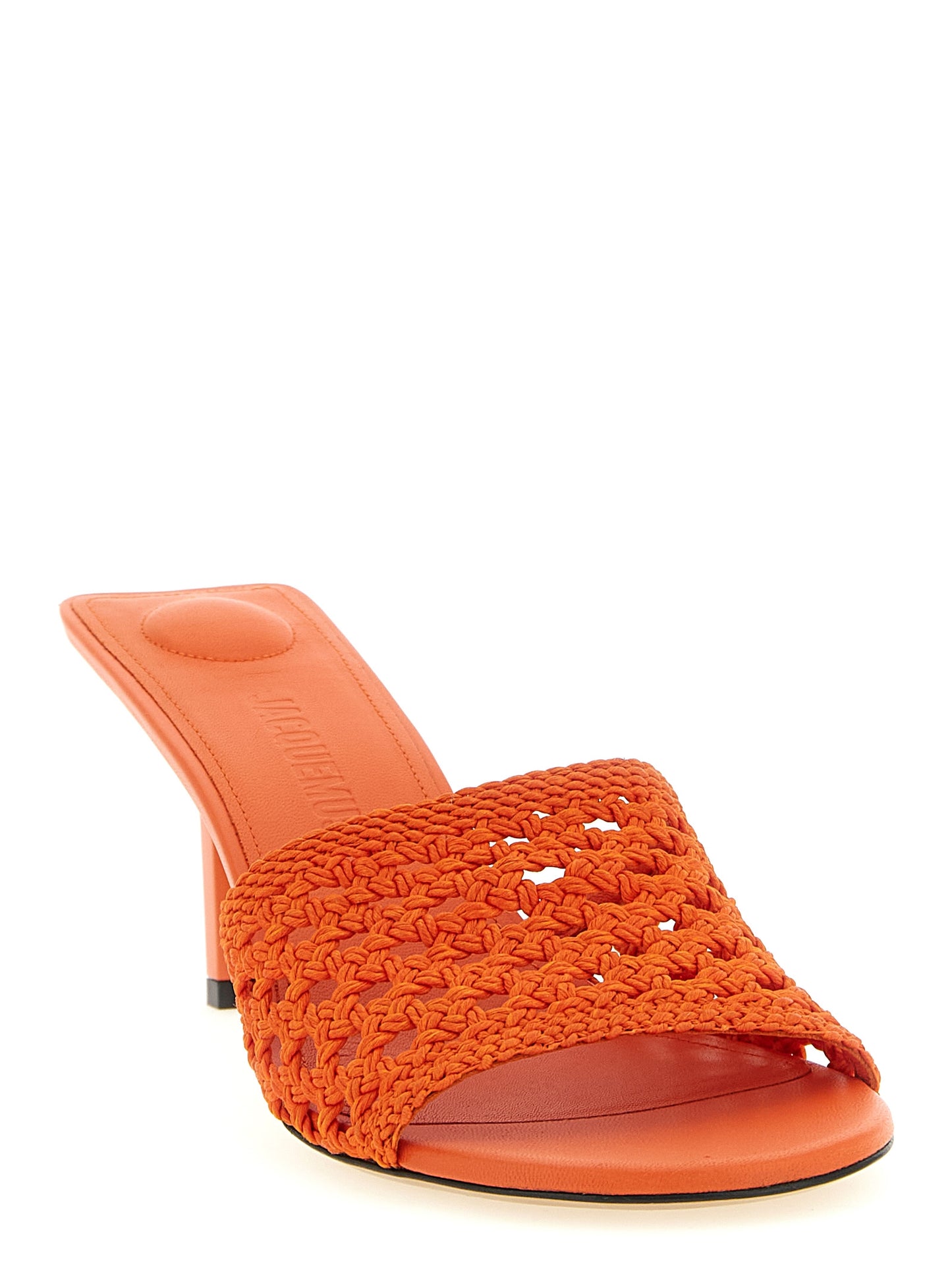 Sandalias De Plataforma Jacquemus En Poliéster Naranja