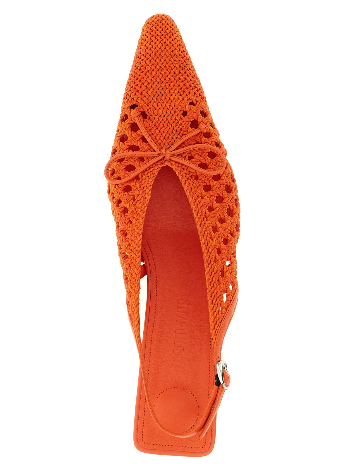 Jacquemus Orange Polyester Mid-Heel Pumps