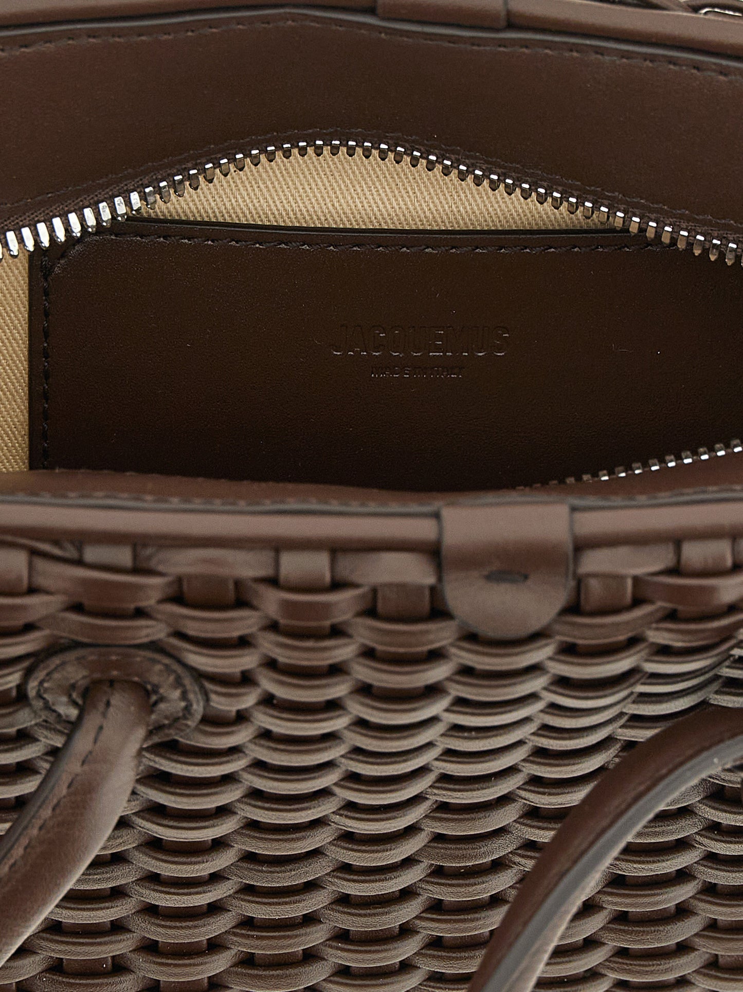 Bolso de mano Jacquemus de algodón marrón
