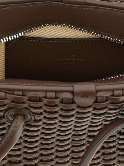 Bolso de mano Jacquemus de algodón marrón