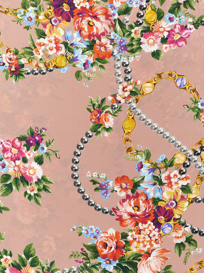 Pañuelo De Seda Azul Con Diseño Detallado De La Marca Dolce & Gabbana