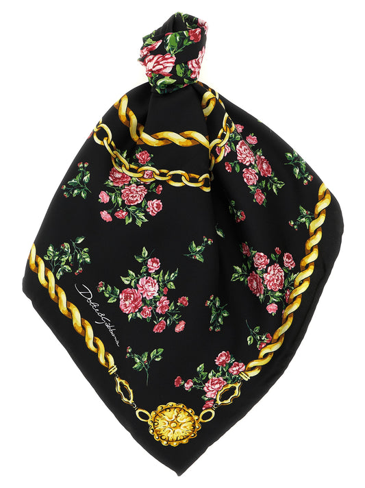 Bufanda de seda negra Dolce & Gabbana