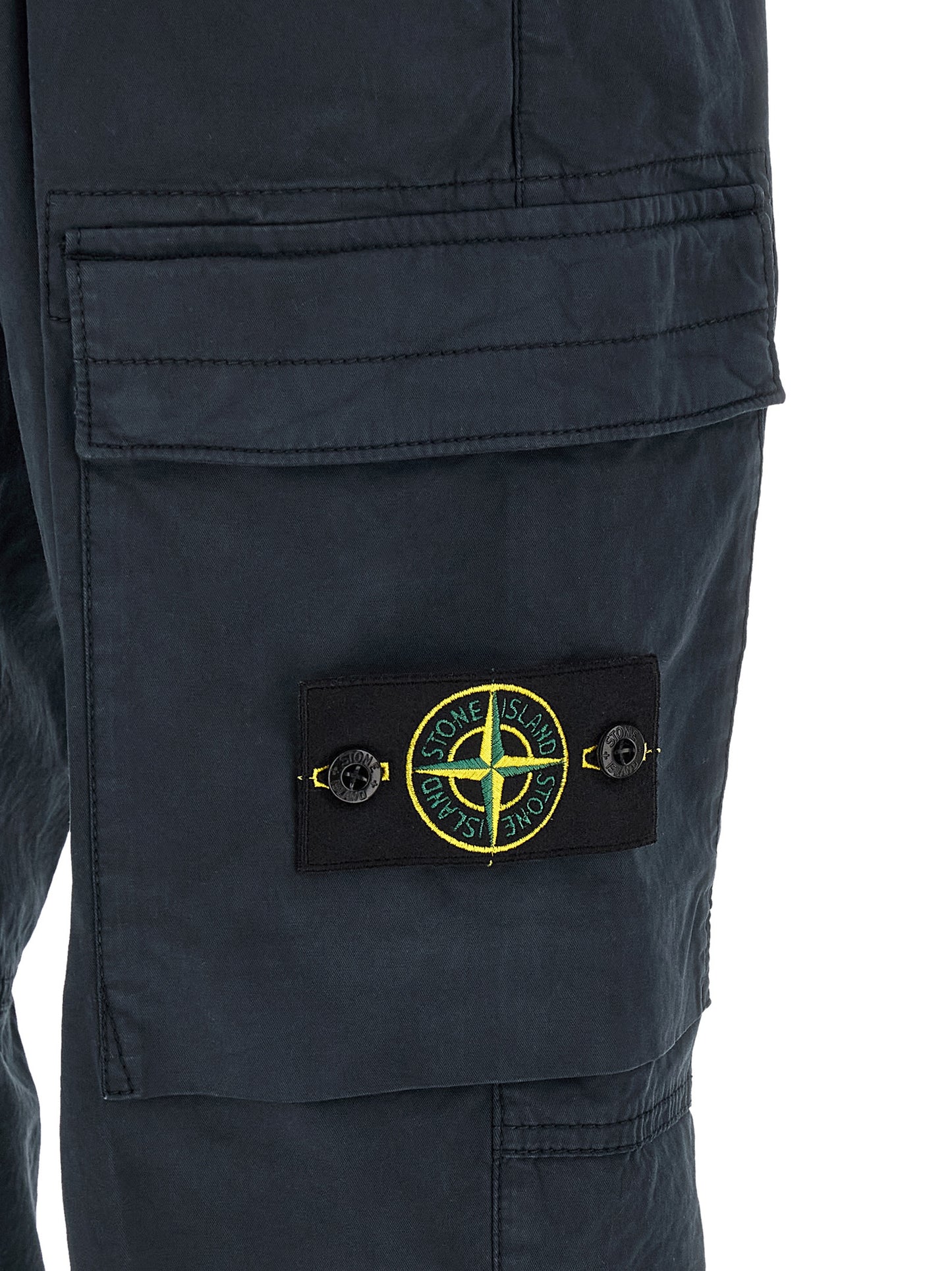Pantalon cargo Stone Island en coton bleu