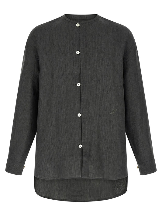 Blusa de lino gris de Jacquemus