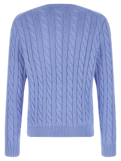 Cardigan Polo Ralph Lauren En Coton Bleu Avec Finition Texturée
