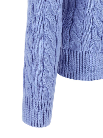 Cardigan Polo Ralph Lauren En Coton Bleu Avec Finition Texturée