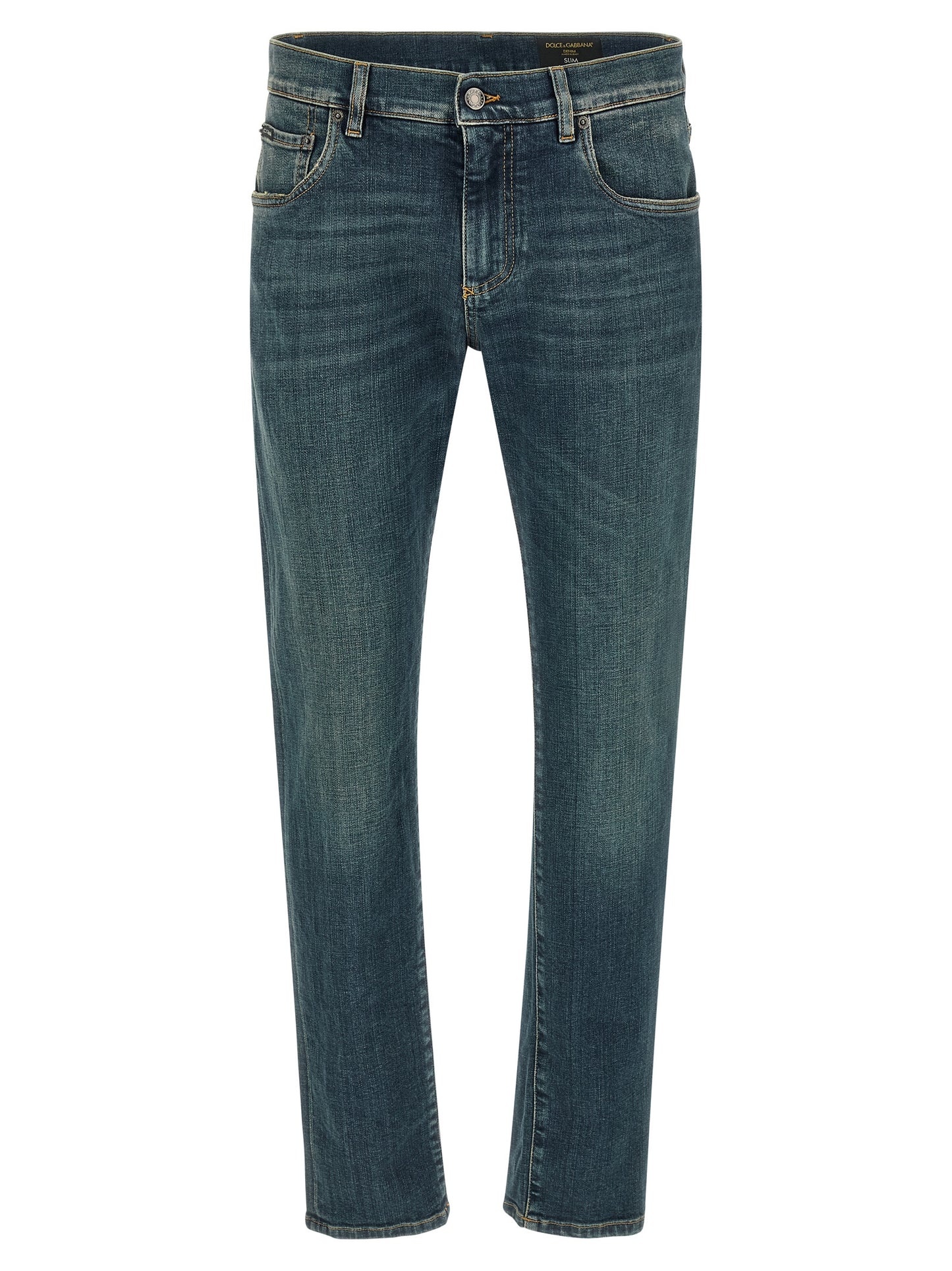 Jean slim en coton bleu Dolce & Gabbana