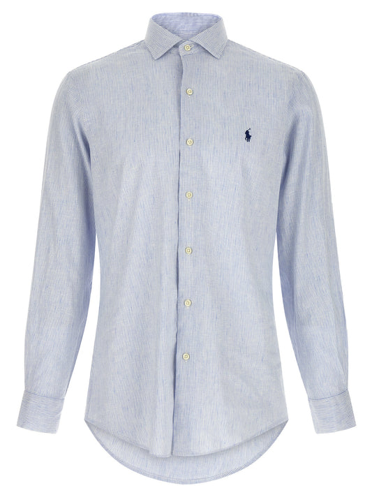 Blusa de lino azul Polo Ralph Lauren