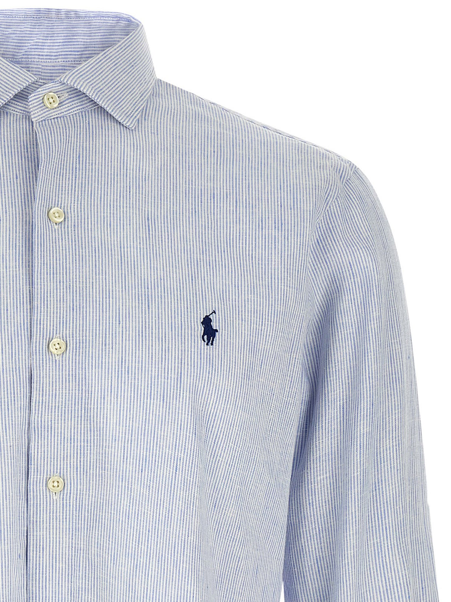 Blusa de lino azul Polo Ralph Lauren