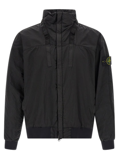 Bomber de poliamida negra Stone Island