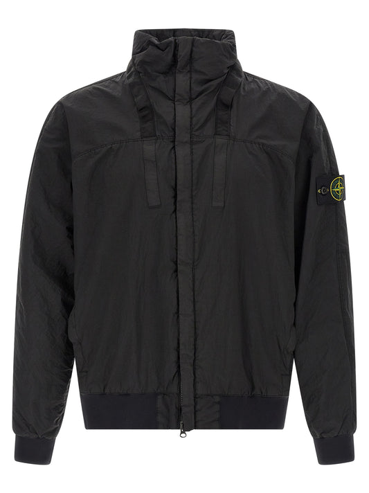 Bomber de poliamida negra Stone Island