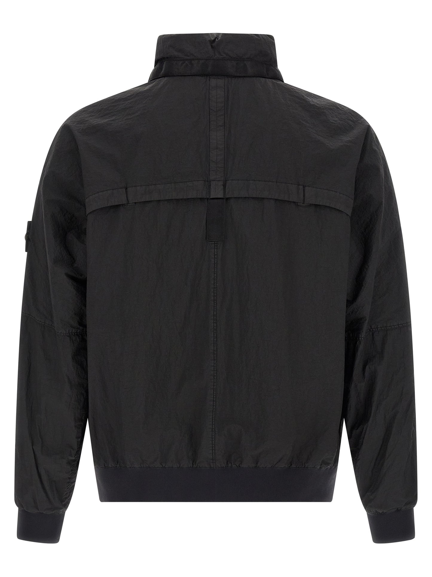 Bomber de poliamida negra Stone Island
