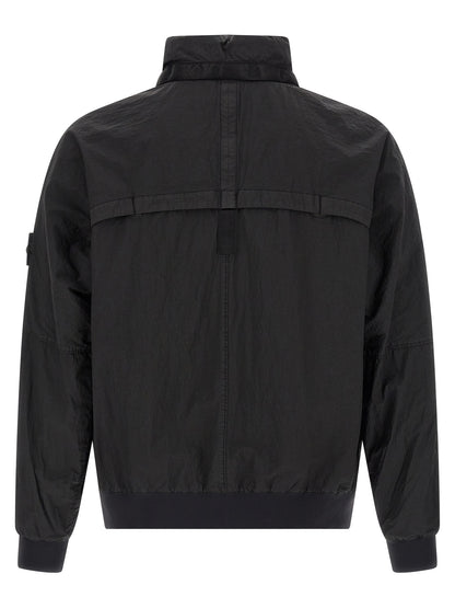 Bomber de poliamida negra Stone Island