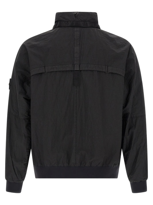Bomber de poliamida negra Stone Island