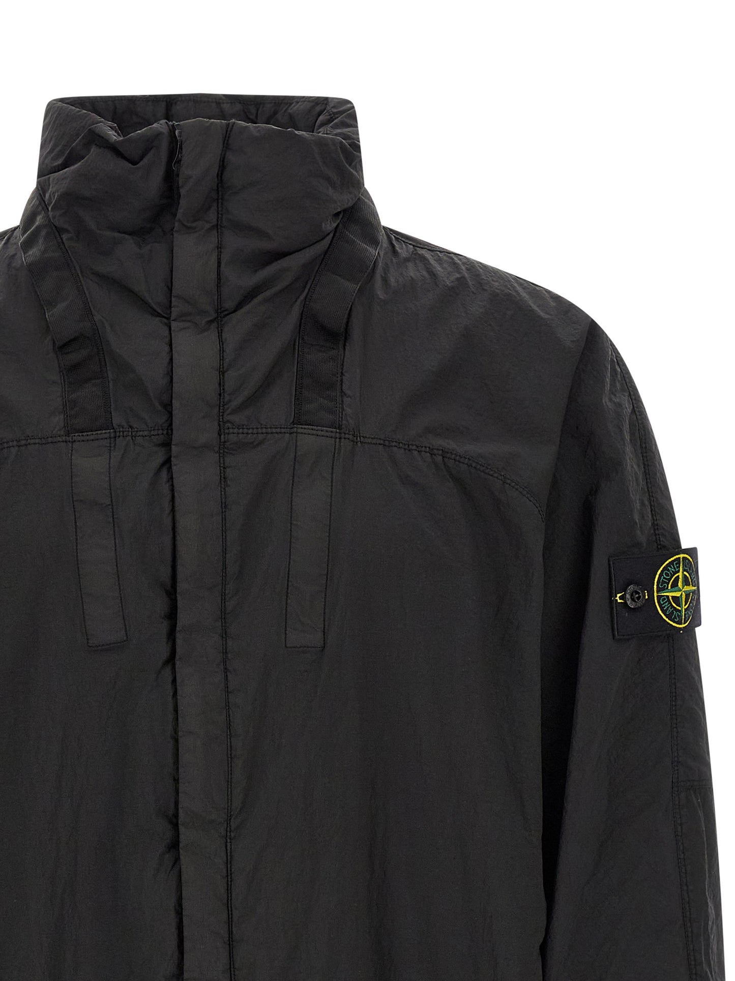 Bomber de poliamida negra Stone Island