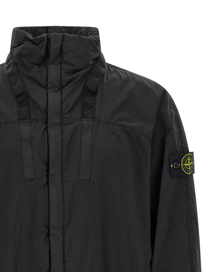 Bomber de poliamida negra Stone Island