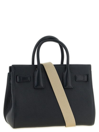 Bolso de mano Saint Laurent de piel de cabra negra