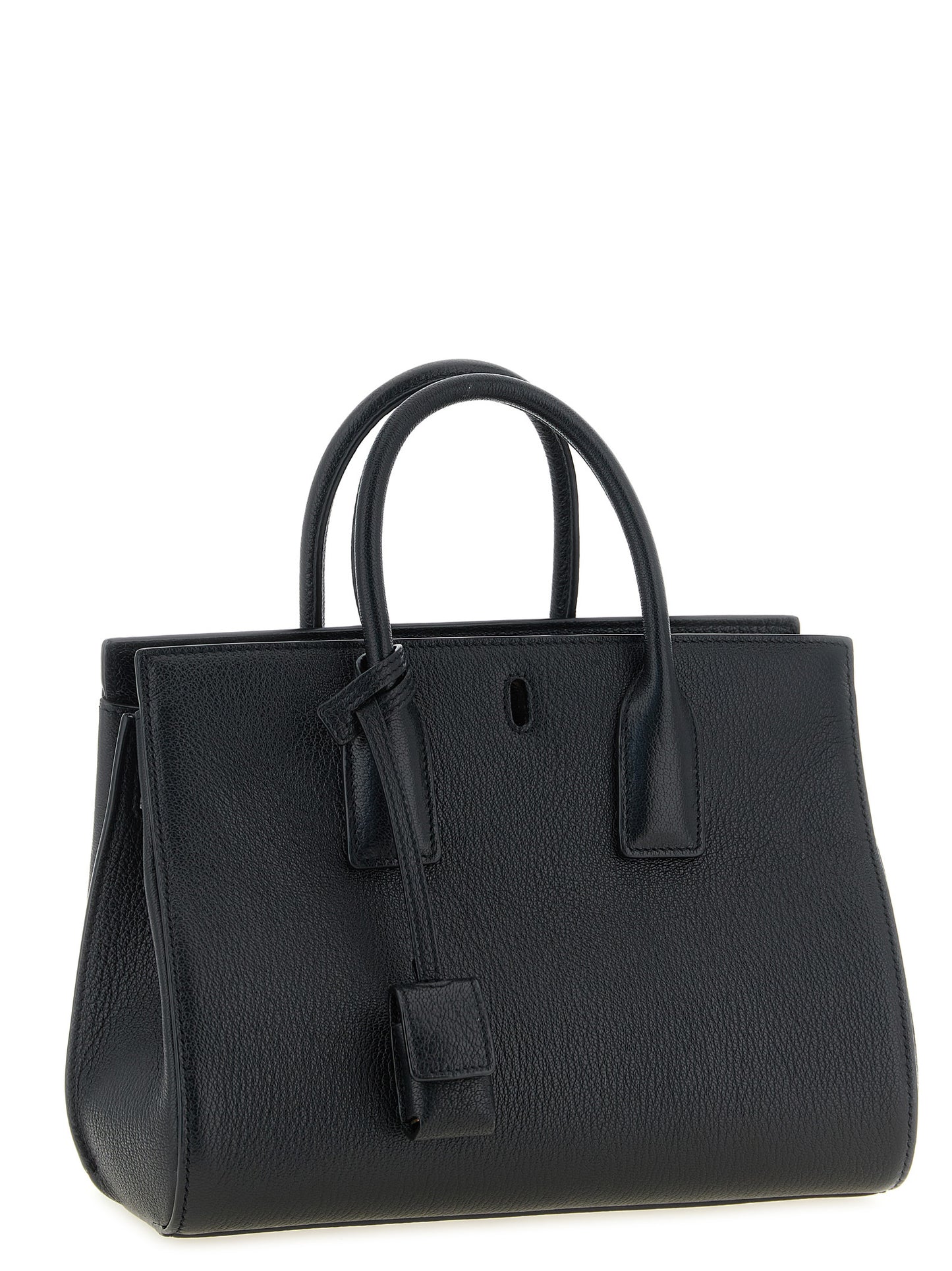 Bolso de mano Saint Laurent de piel de cabra negra