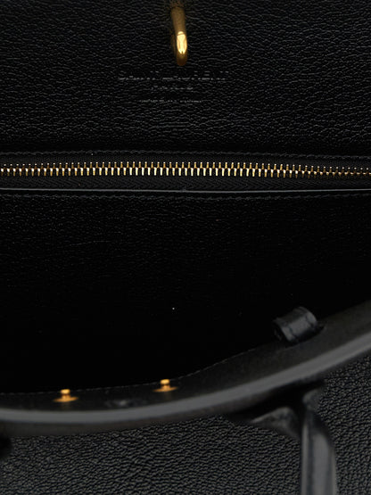 Bolso de mano Saint Laurent de piel de cabra negra
