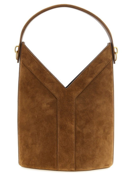 Bandolera Saint Laurent de piel de becerro marrón