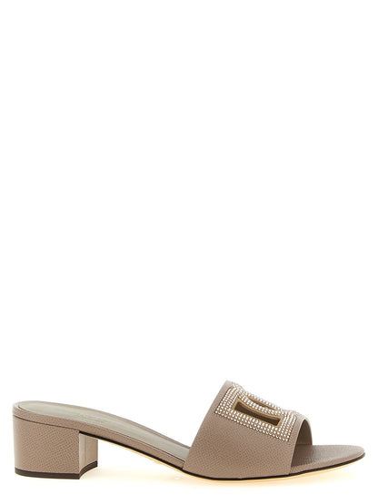 Mules Dolce & Gabbana de piel de becerro gris