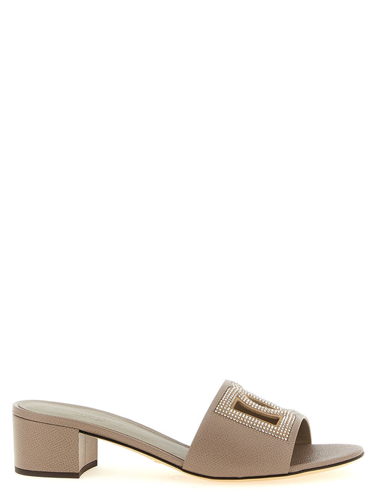 Mules Dolce & Gabbana de piel de becerro gris