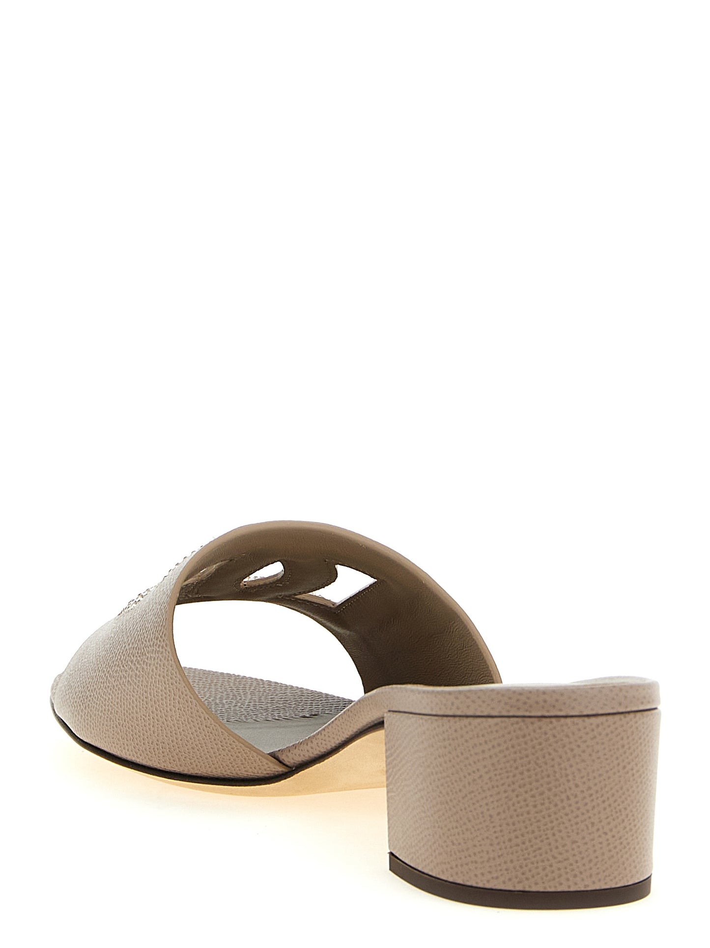 Mules Dolce & Gabbana de piel de becerro gris