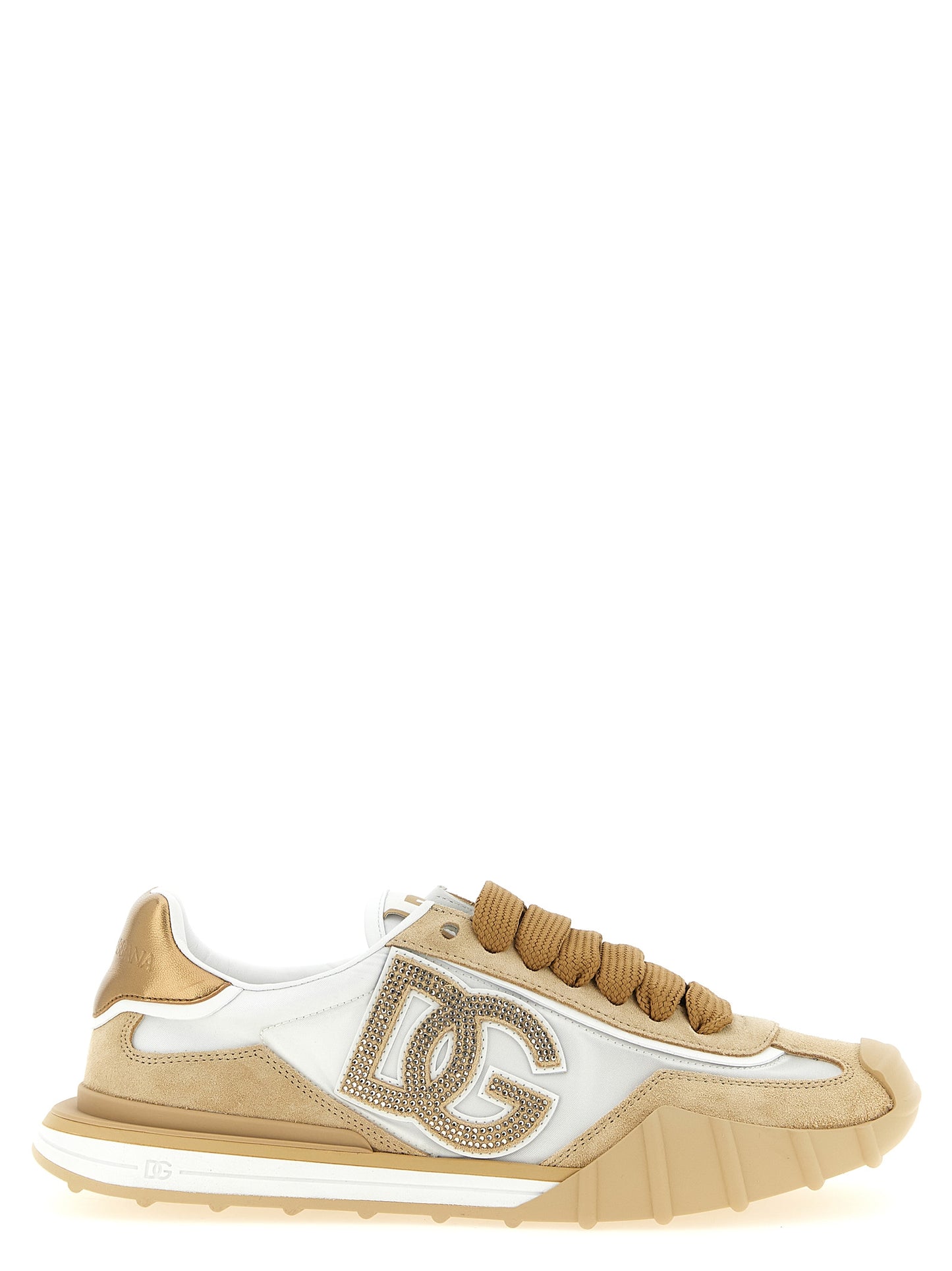 Zapatillas deportivas Dolce & Gabbana de piel de becerro color beige