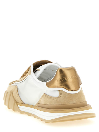 Zapatillas deportivas Dolce & Gabbana de piel de becerro color beige