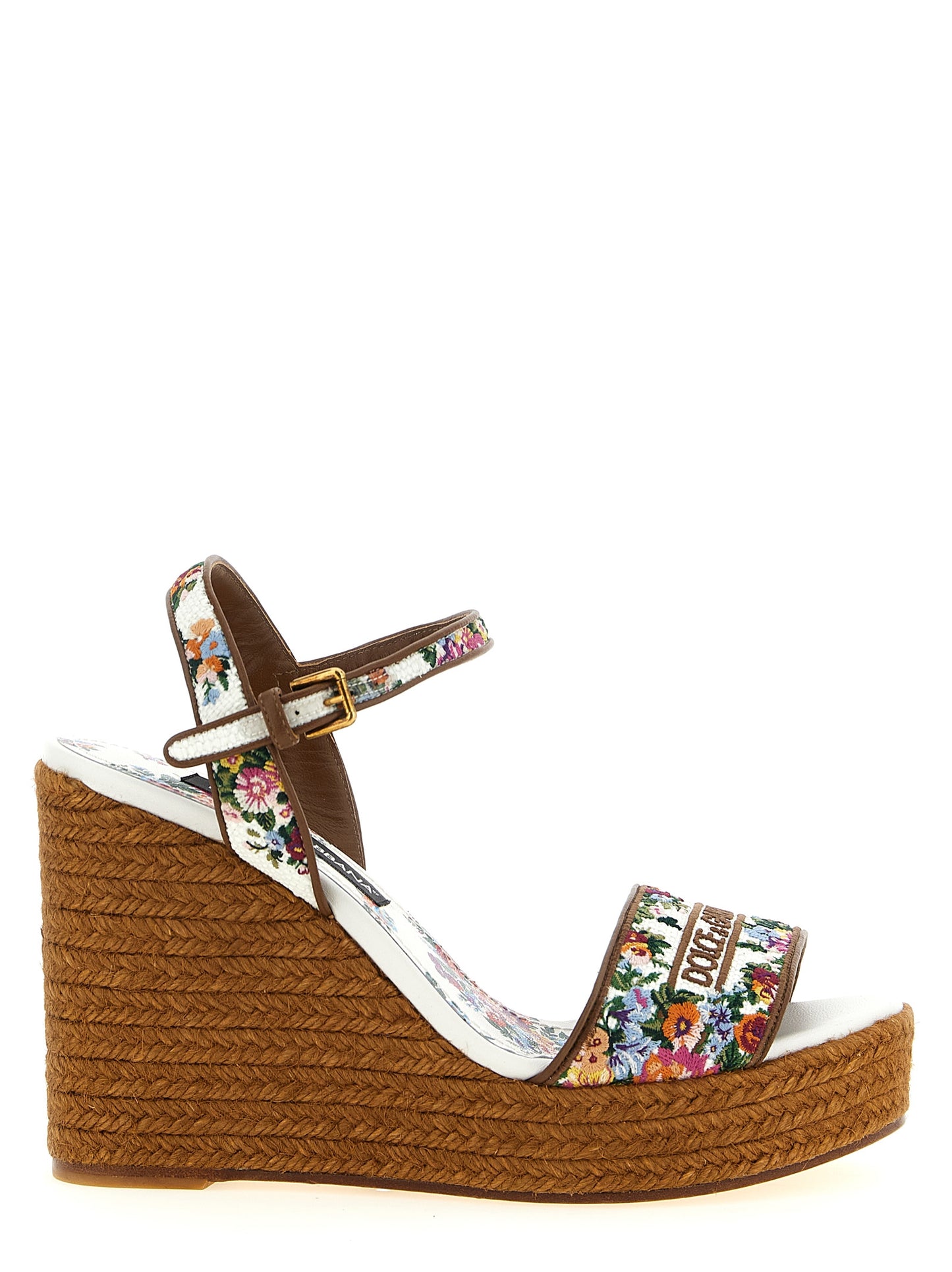 Sandalias de cuña de poliamida multicolor Dolce & Gabbana