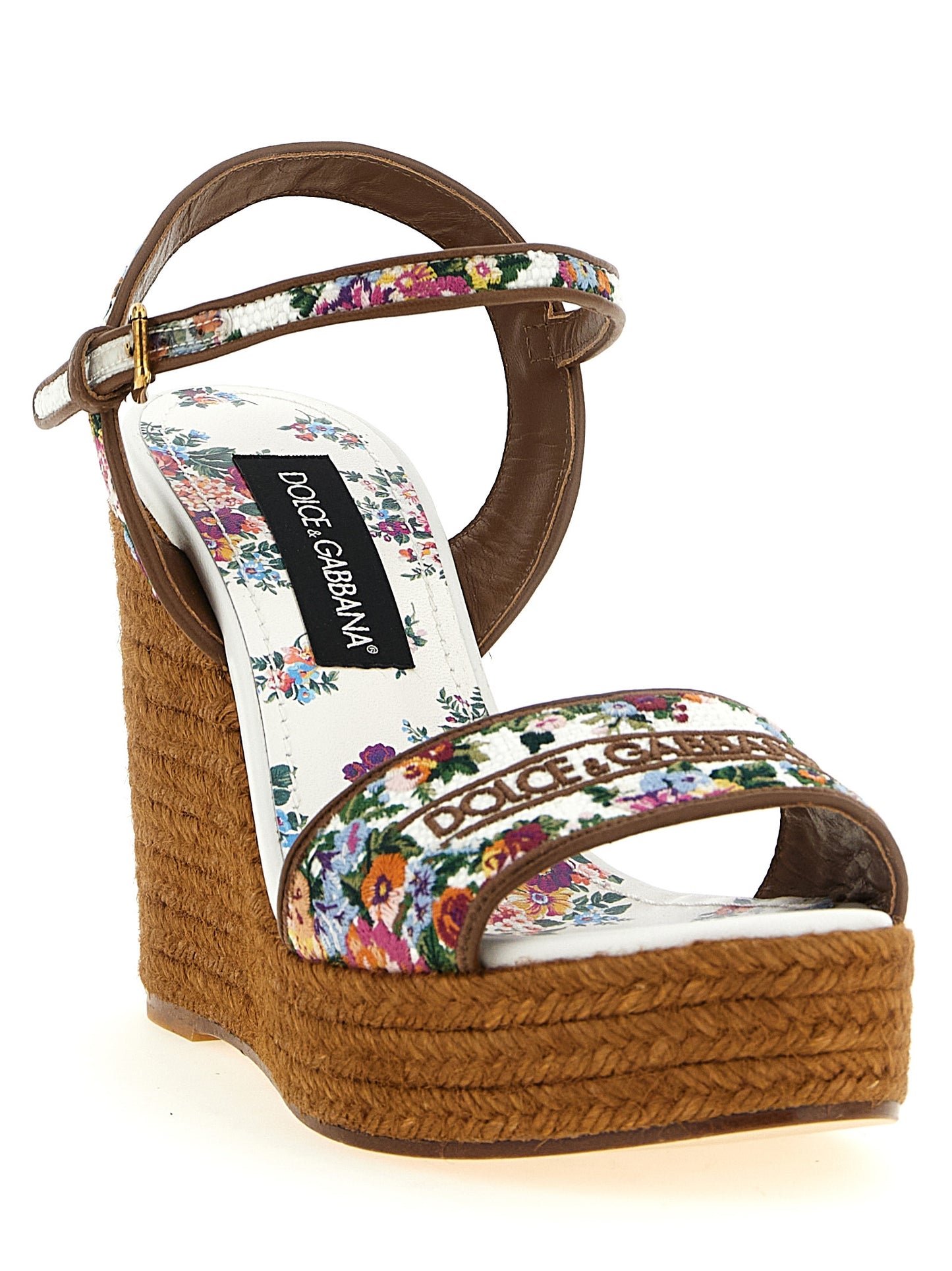 Sandalias de cuña de poliamida multicolor Dolce & Gabbana