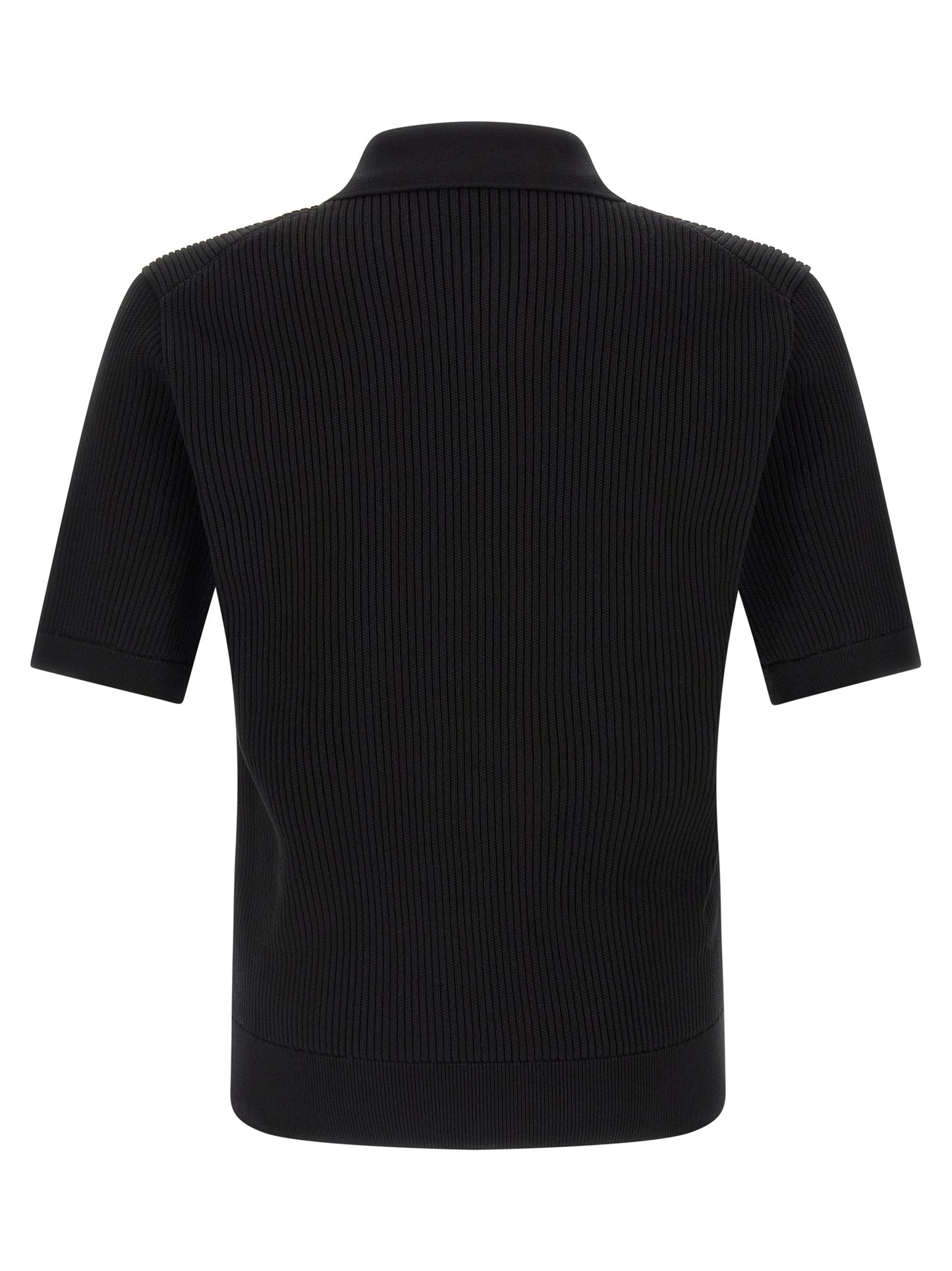 Polo en coton noir Dolce & Gabbana