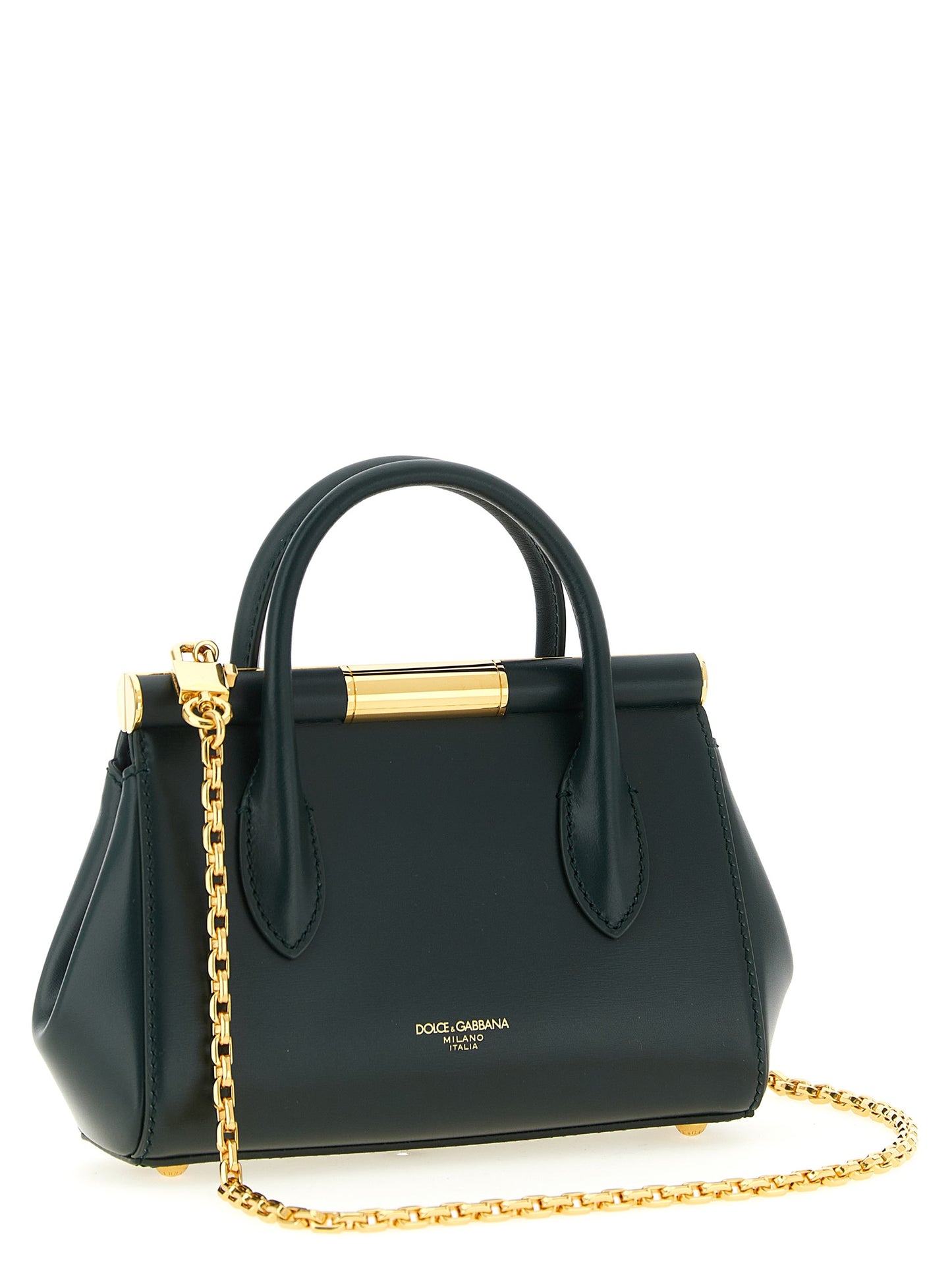 Sac à main bicolore en cuir de veau Dolce & Gabbana