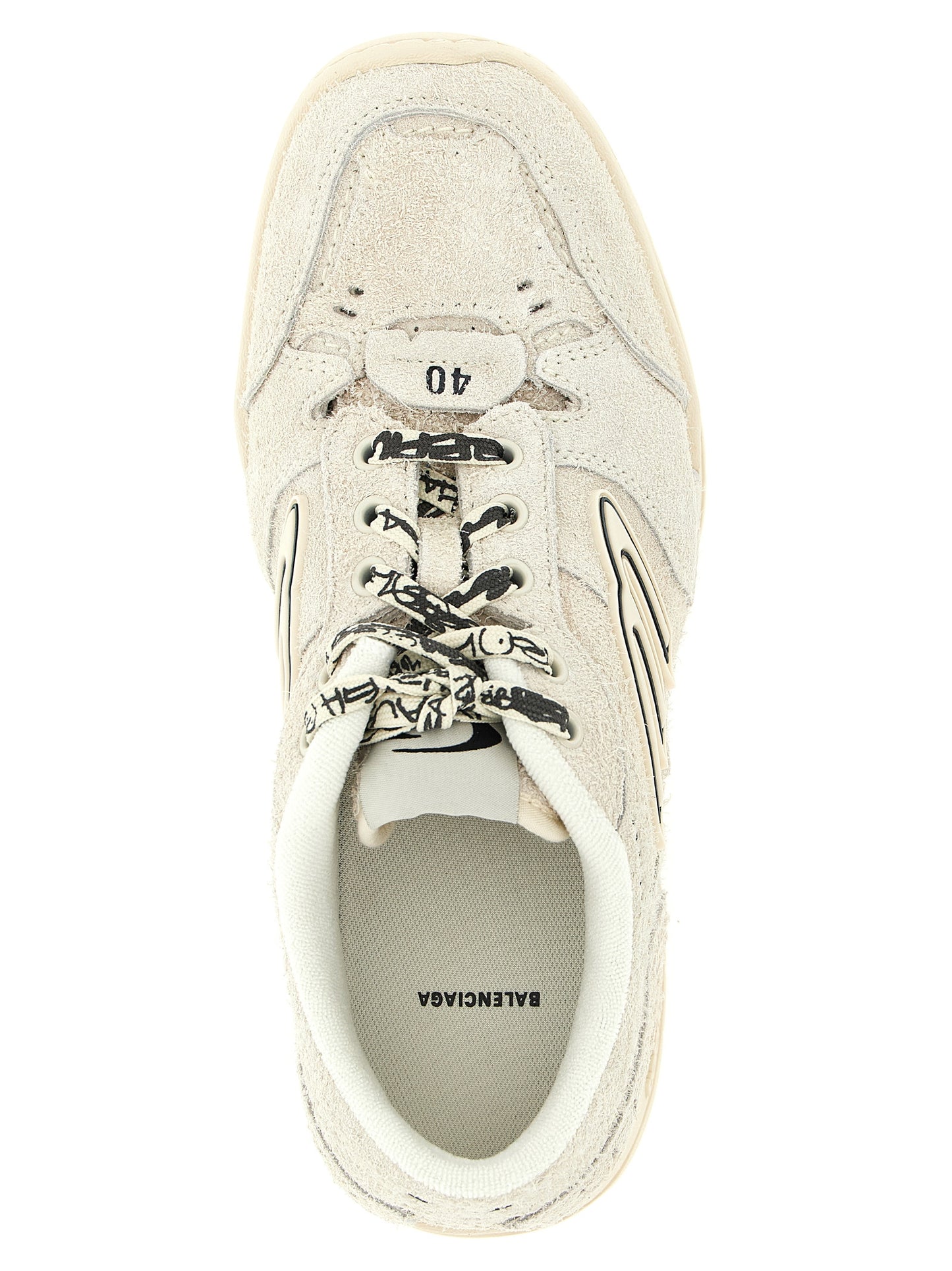 Baskets compensées Balenciaga en cuir de vachette beige
