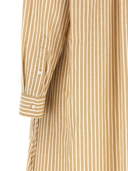 Vestido midi de algodón color beige de Polo Ralph Lauren