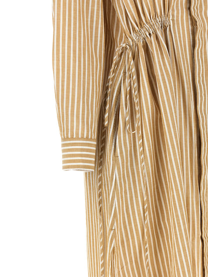 Vestido midi de algodón color beige de Polo Ralph Lauren