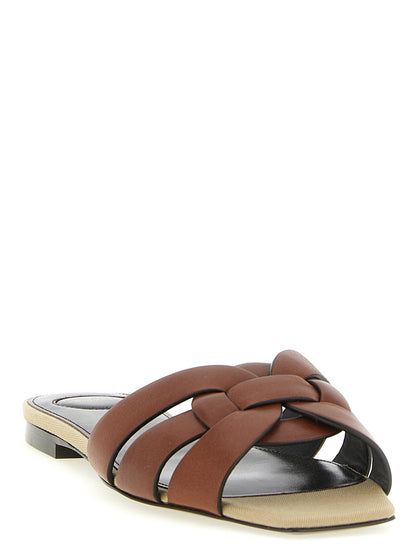 Chanclas Saint Laurent de Piel de Becerro Marrón