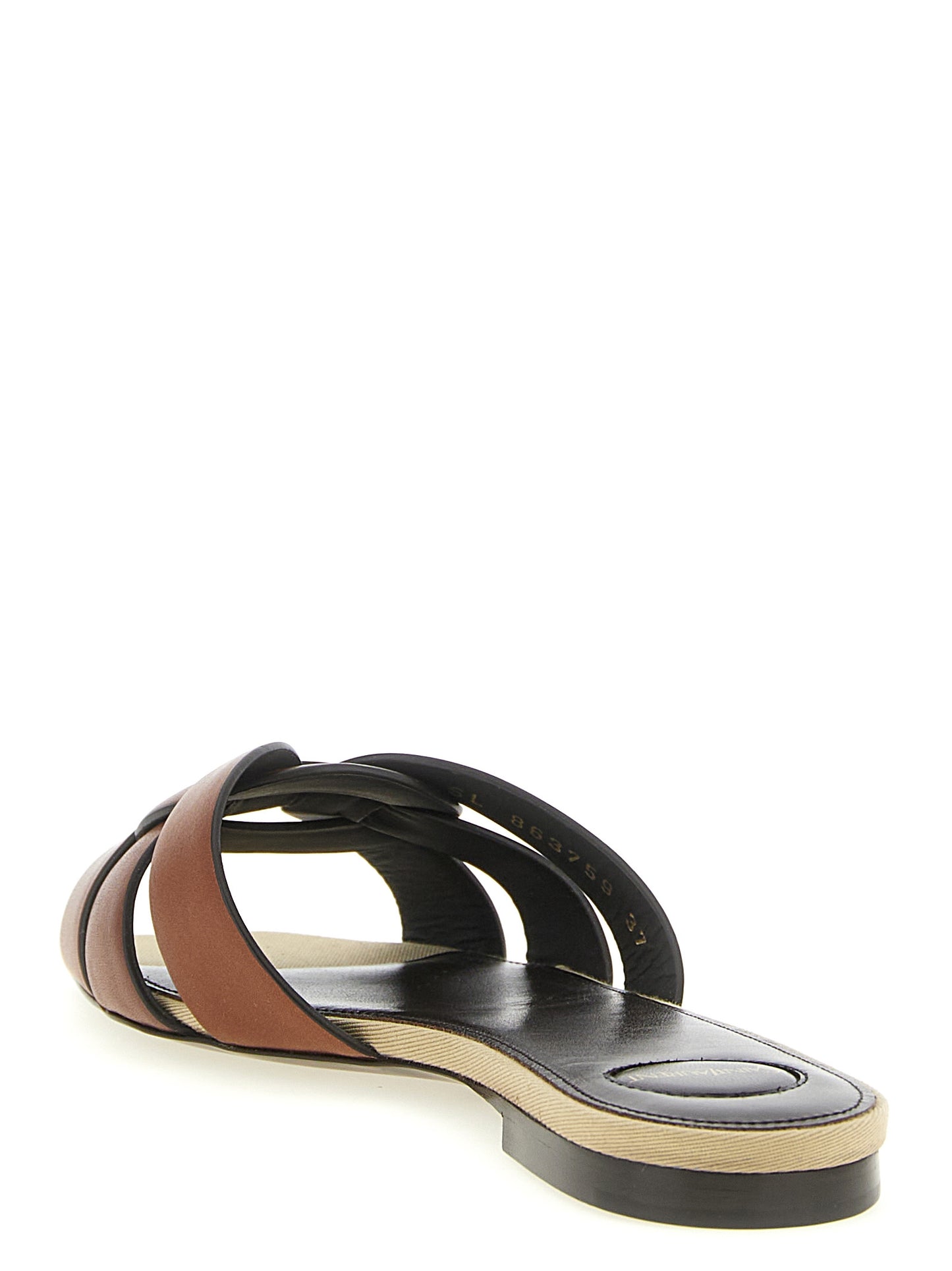Chanclas Saint Laurent de Piel de Becerro Marrón