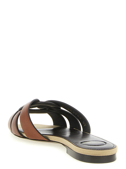 Chanclas Saint Laurent de Piel de Becerro Marrón