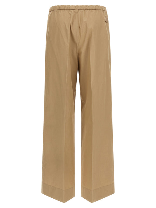 Pantalones informales Moncler de algodón beige
