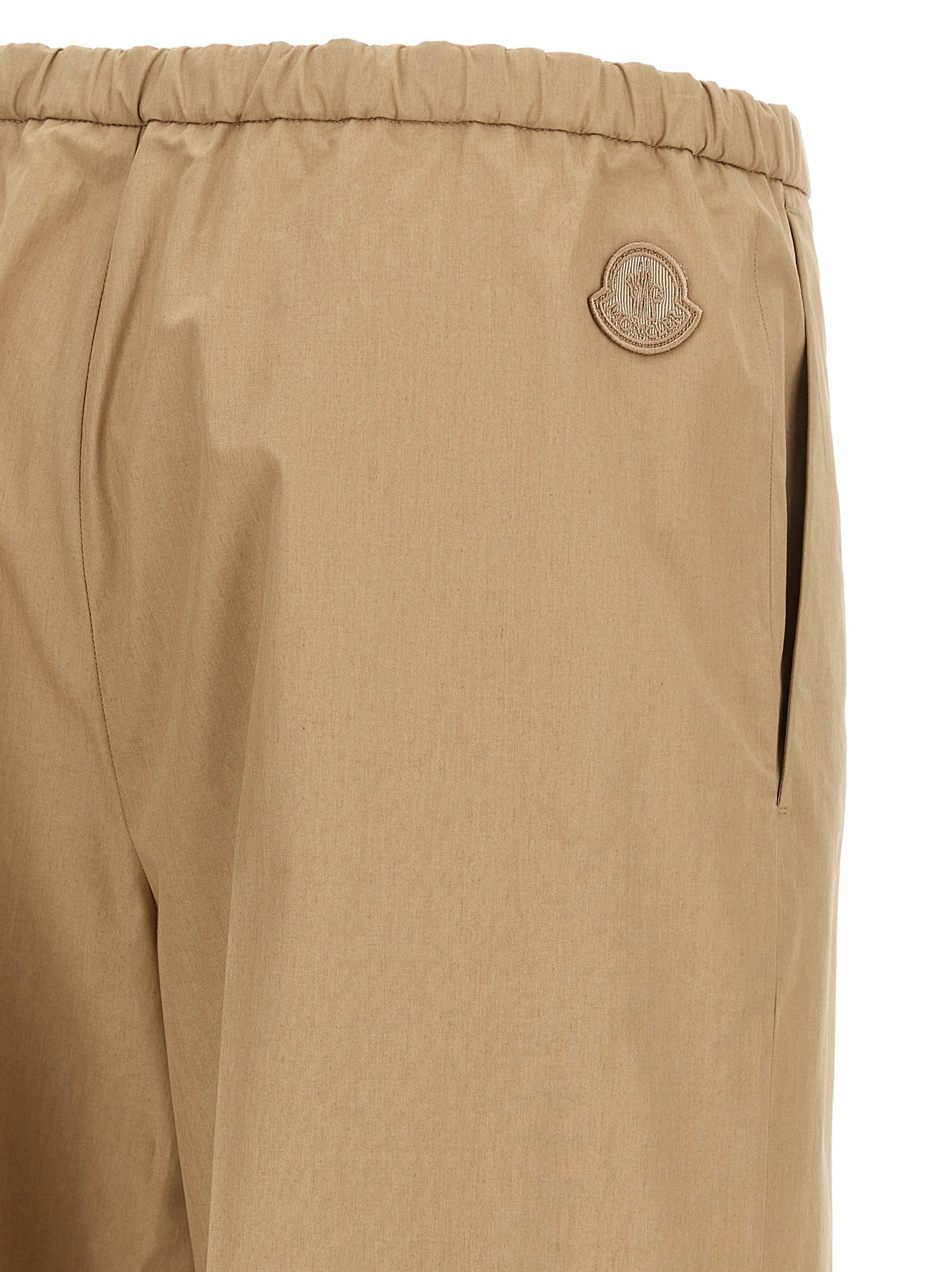 Pantalon décontracté Moncler en coton beige