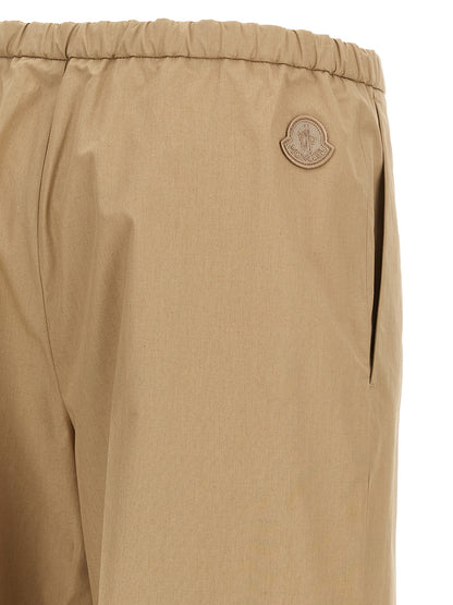 Pantalon décontracté Moncler en coton beige