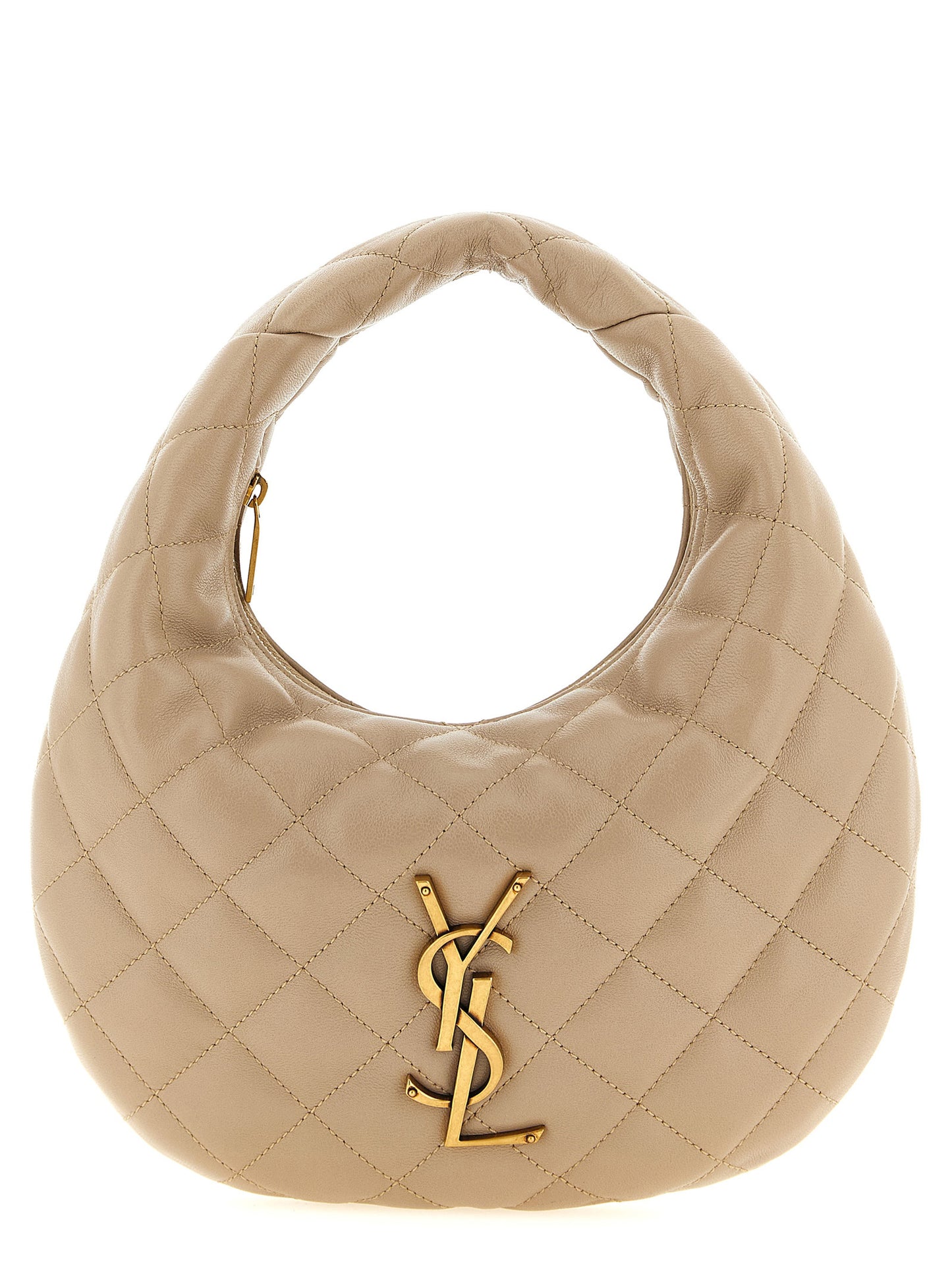 Bolso de mano Saint Laurent de piel de cordero beige