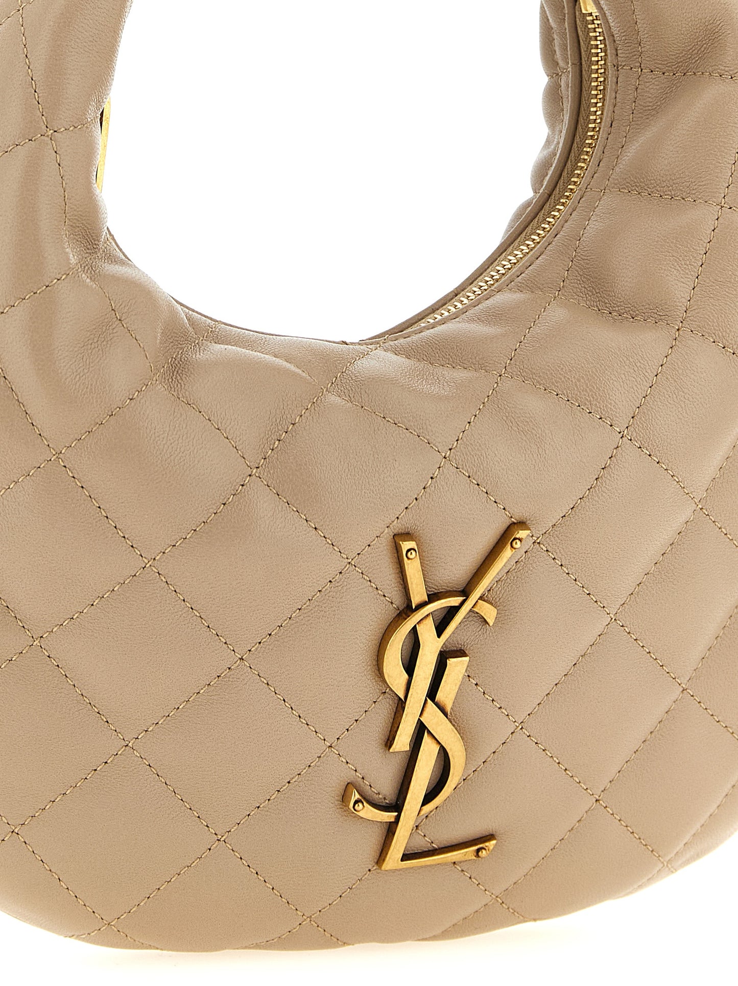 Bolso de mano Saint Laurent de piel de cordero beige