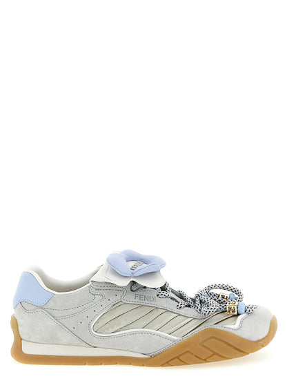 Fendi Baskets modèle Wave Pulse gris